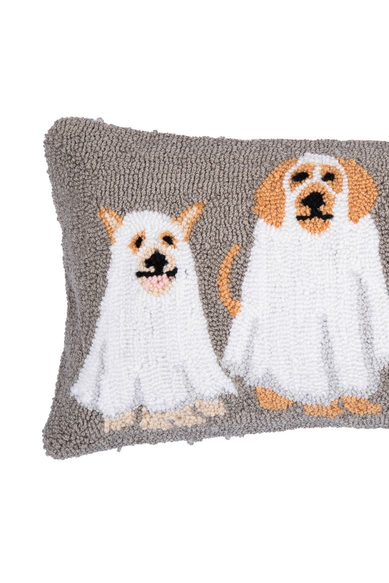 Ghost Pets Throw Pillows, Alternate, color, Gray