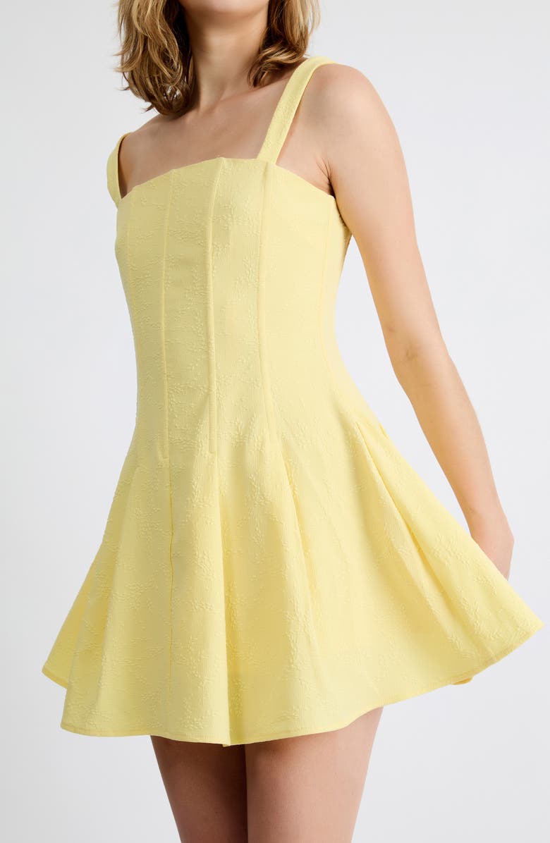Extro & Vert Zoe Textured Seam Minidress, Alternate, color, Yellow