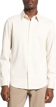 Theory Sylvain ND Structure Knit Button-Up Shirt