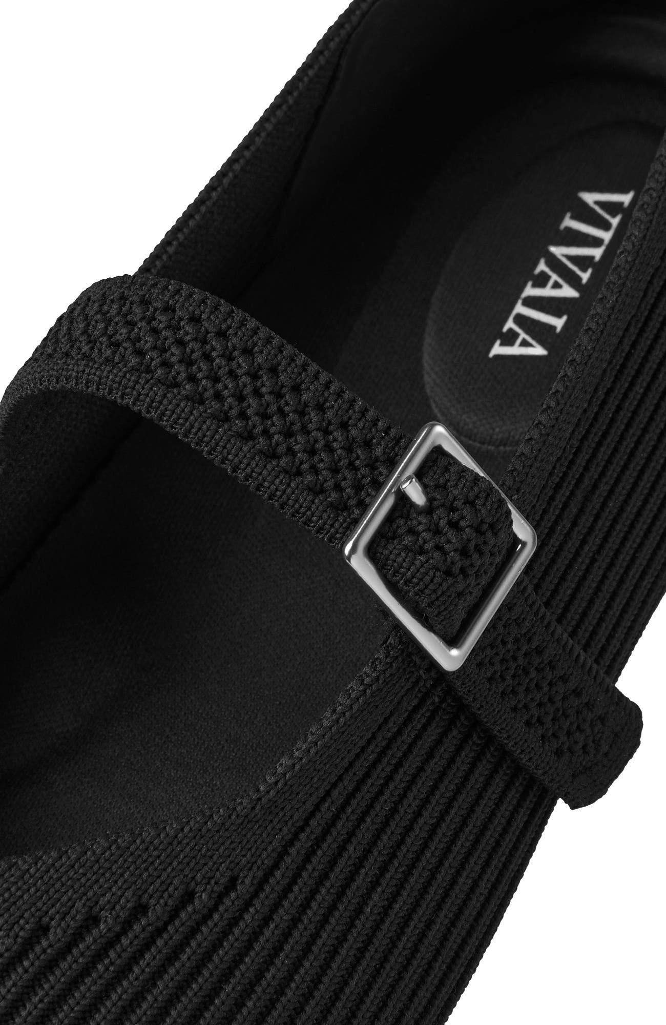 VIVAIA Margot Mary-Jane Square-Toe Ballet Flats, Alternate, color, Black