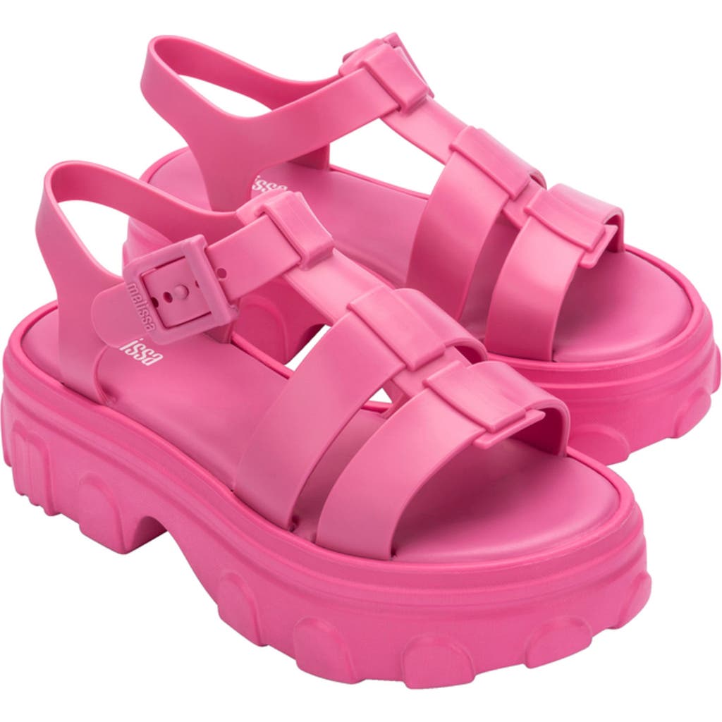 Melissa Woman Sandals Fuchsia Size 7 Rubber In Pink