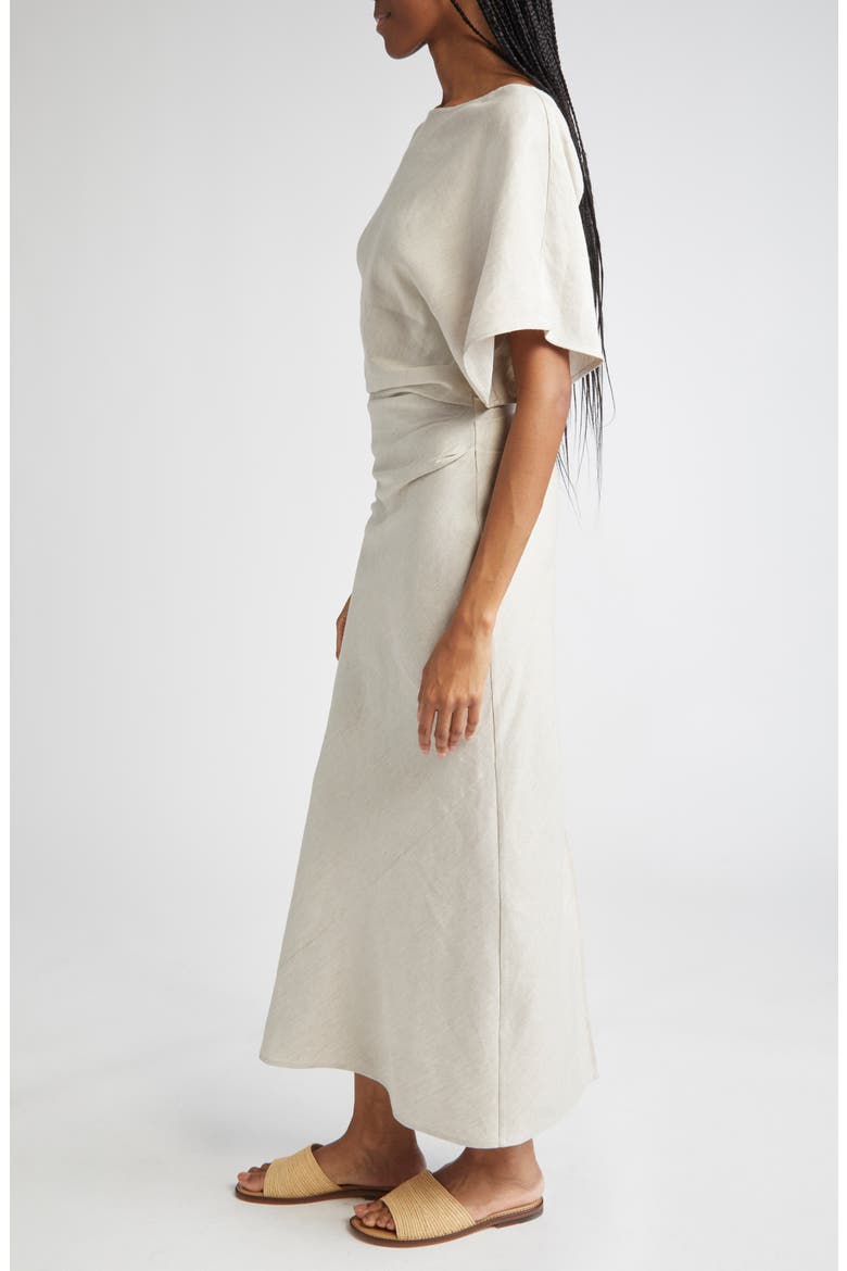 Amelie Linen Blend Dress, Alternate, color, NATURAL