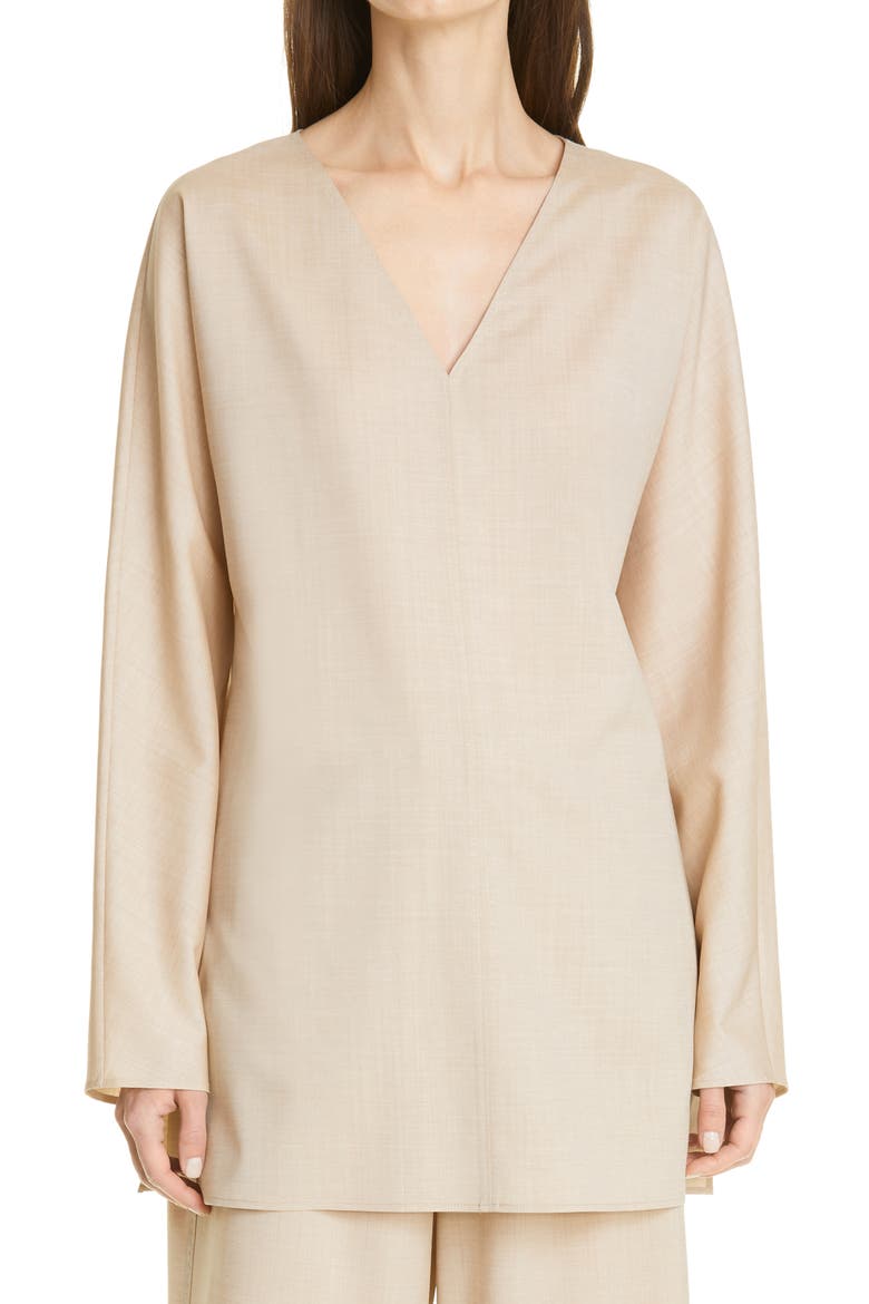 Thurmen Virgin Wool Tunic, Main, color, AMBER