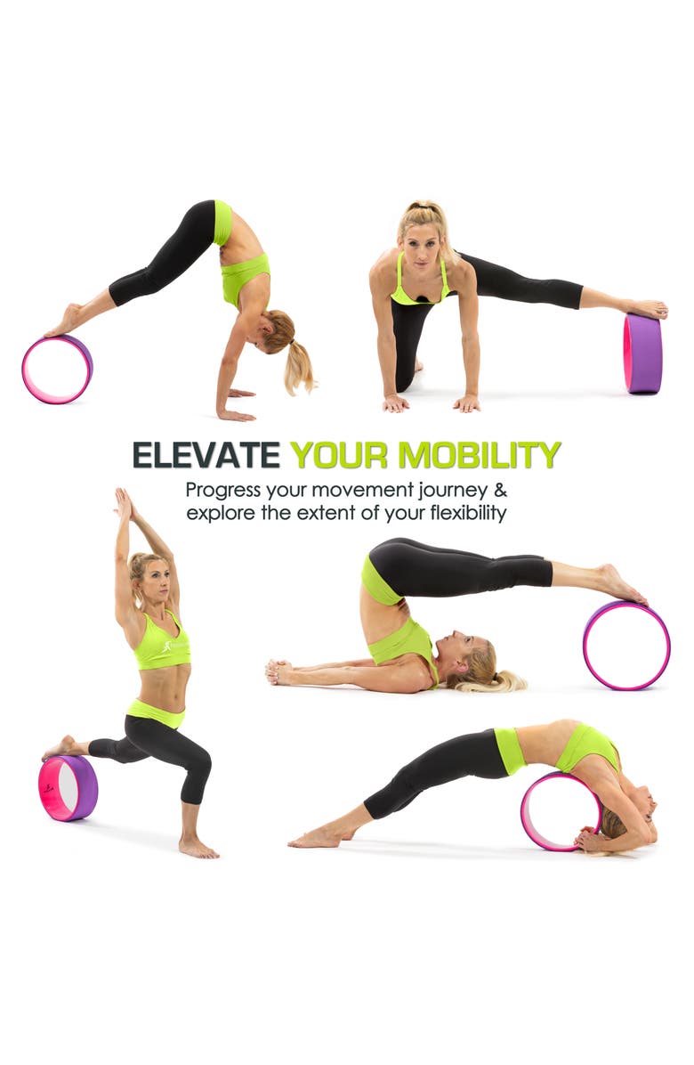 ProsourceFit Yoga Wheel, Alternate, color, Purple/Pink