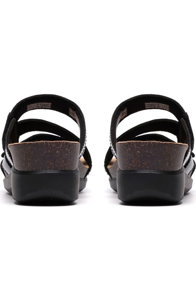 Clarks<sup>®</sup> Calenne Holly Wedge Slide Sandal, Alternate, color, Black Pat
