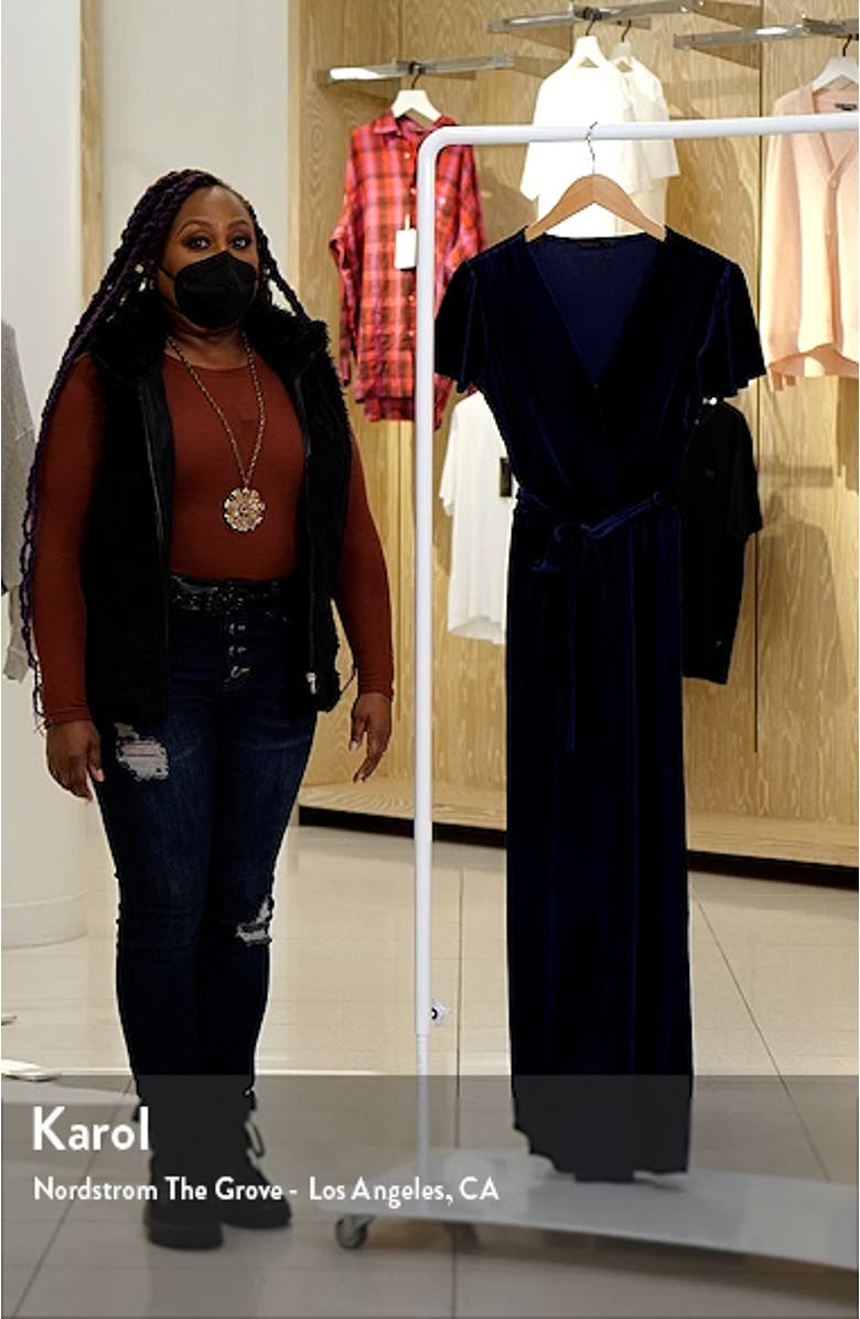 Velvet Wrap Front Maxi Dress, sales video thumbnail