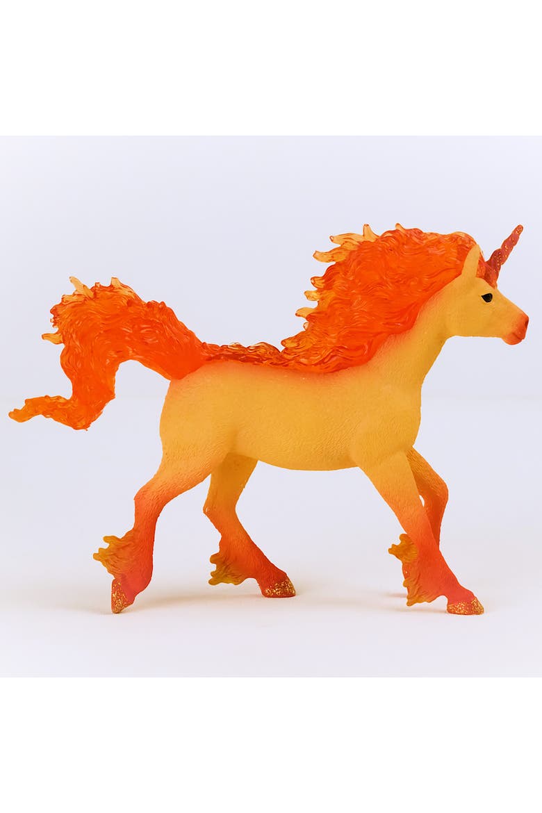 Bayala Elementa Fire Unicorn Stallion, Collectible Figurine, Kids, Alternate, color, Multicolored