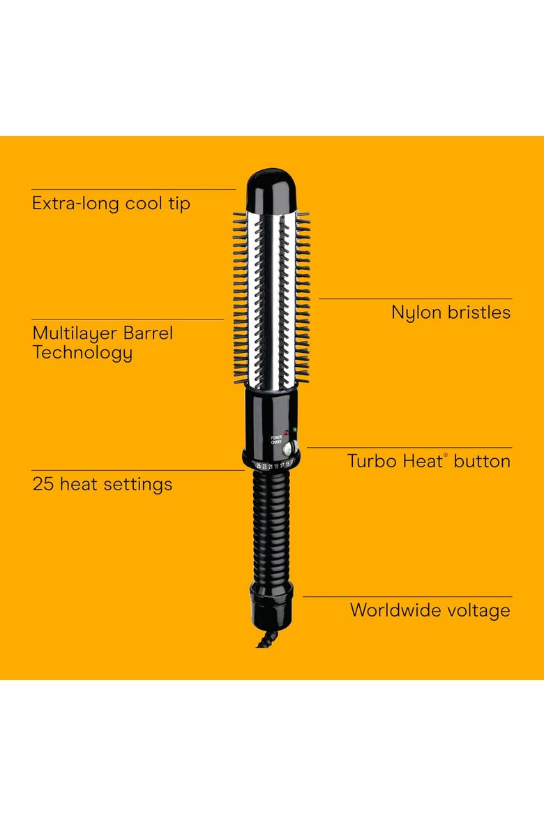 Instant Heat 1-1/4in Hot Styling Brush 25 Heat Settings, Alternate, color, Black