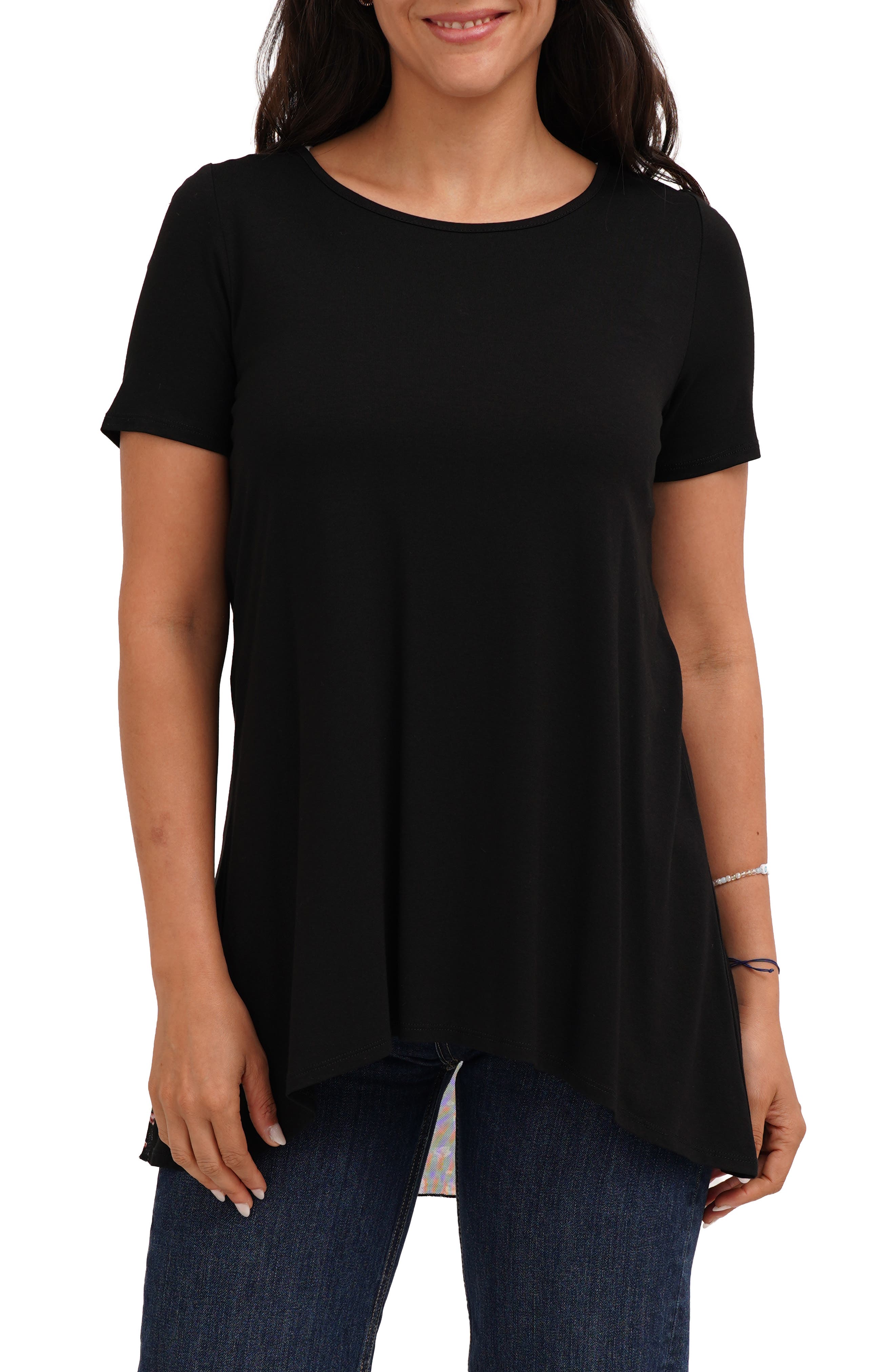 Print Mesh Back T-Shirt