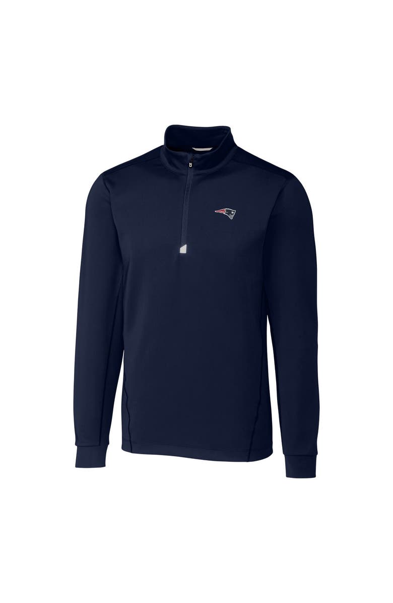 Cutter & Buck Men's Cutter & Buck Navy New England Patriots Big & Tall Traverse Half-Zip Pullover Jacket, Main, color,