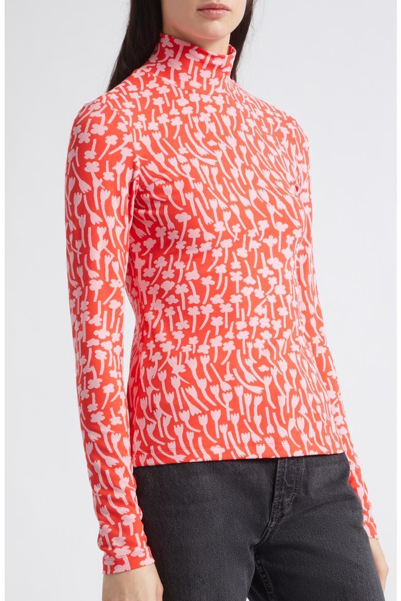 Tuulahdus Turtleneck Top, Alternate, color, RED ROSE