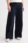 Veronica Beard Lula Raw Waist Mid Rise Barrel Leg Jeans