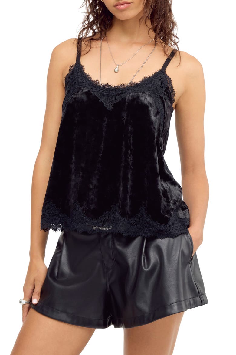 Date Night Ready Velvet Tank, Main, color, CHARCOAL VELVET