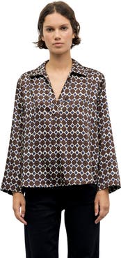 GERARD DAREL Lorra Geometric Collared Top