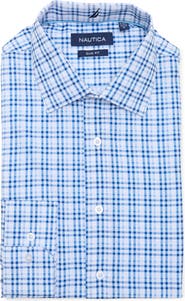 Nautica Slim Fit Geo Print Stretch Dress Shirt