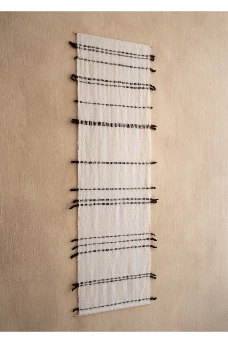 Chiaroscuro Handwoven Cotton Wall Hanging, Alternate, color, Natural