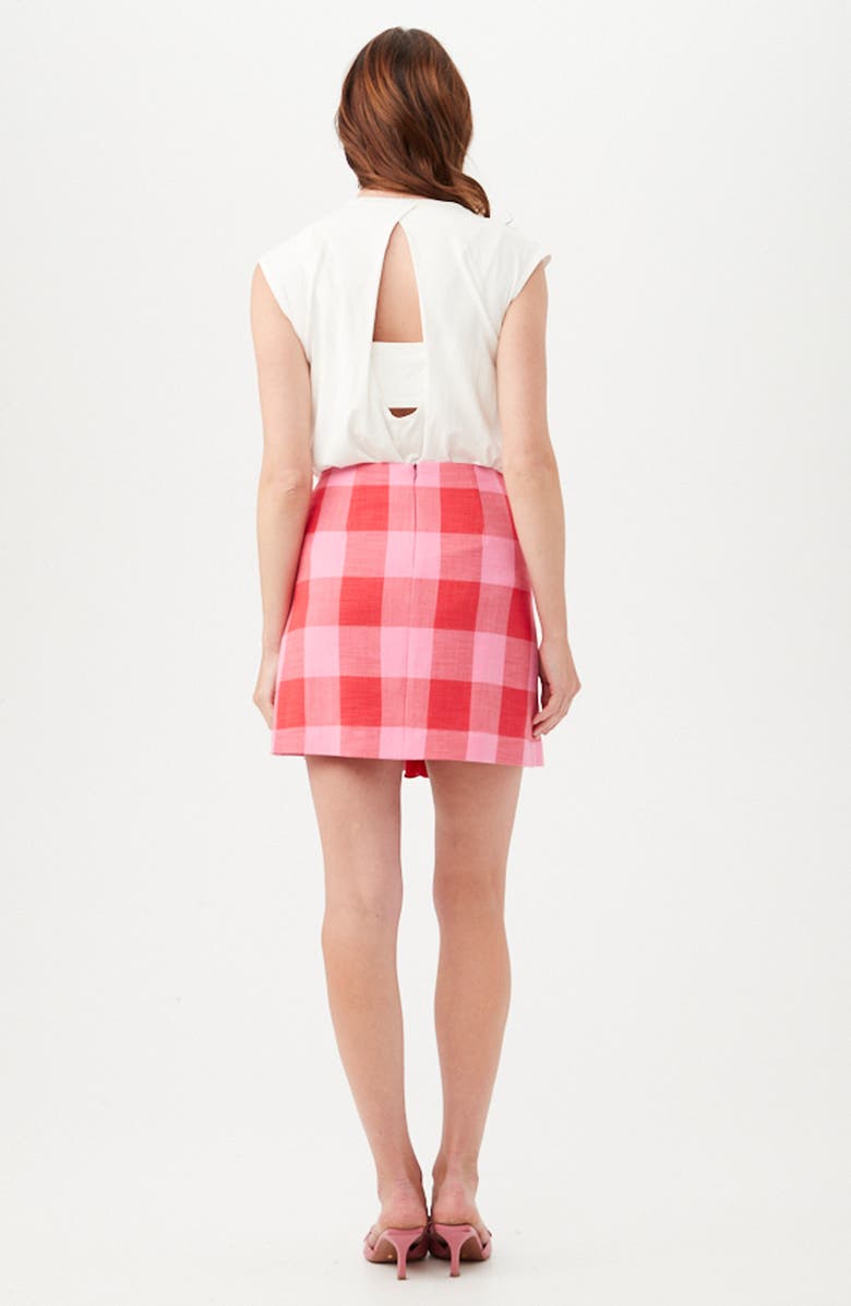 Trina Turk Agapanthus Zip Miniskirt, Alternate, color, Torch/ Desert Rose