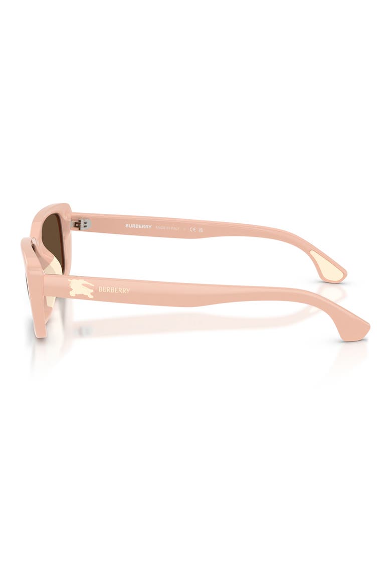 Kids' 50mm Rectangular Sunglasses, Alternate, color, PINK / DARK BROWN