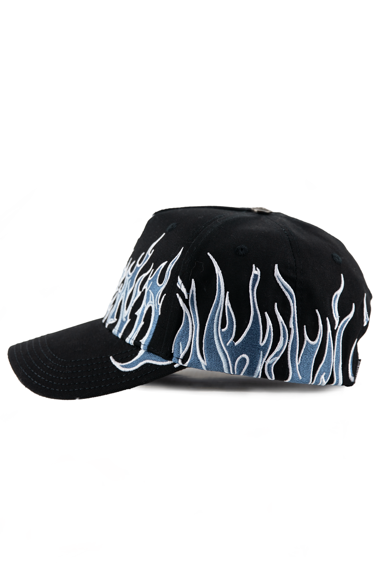 Titus Black Flame Legend Hat, Alternate, color, Black w/ ice-blue & white