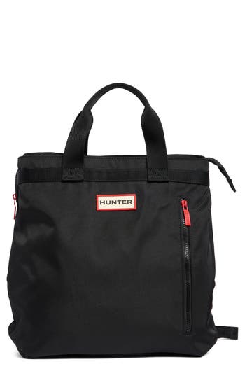 Hunter Hybrid Tote Backpack In Black