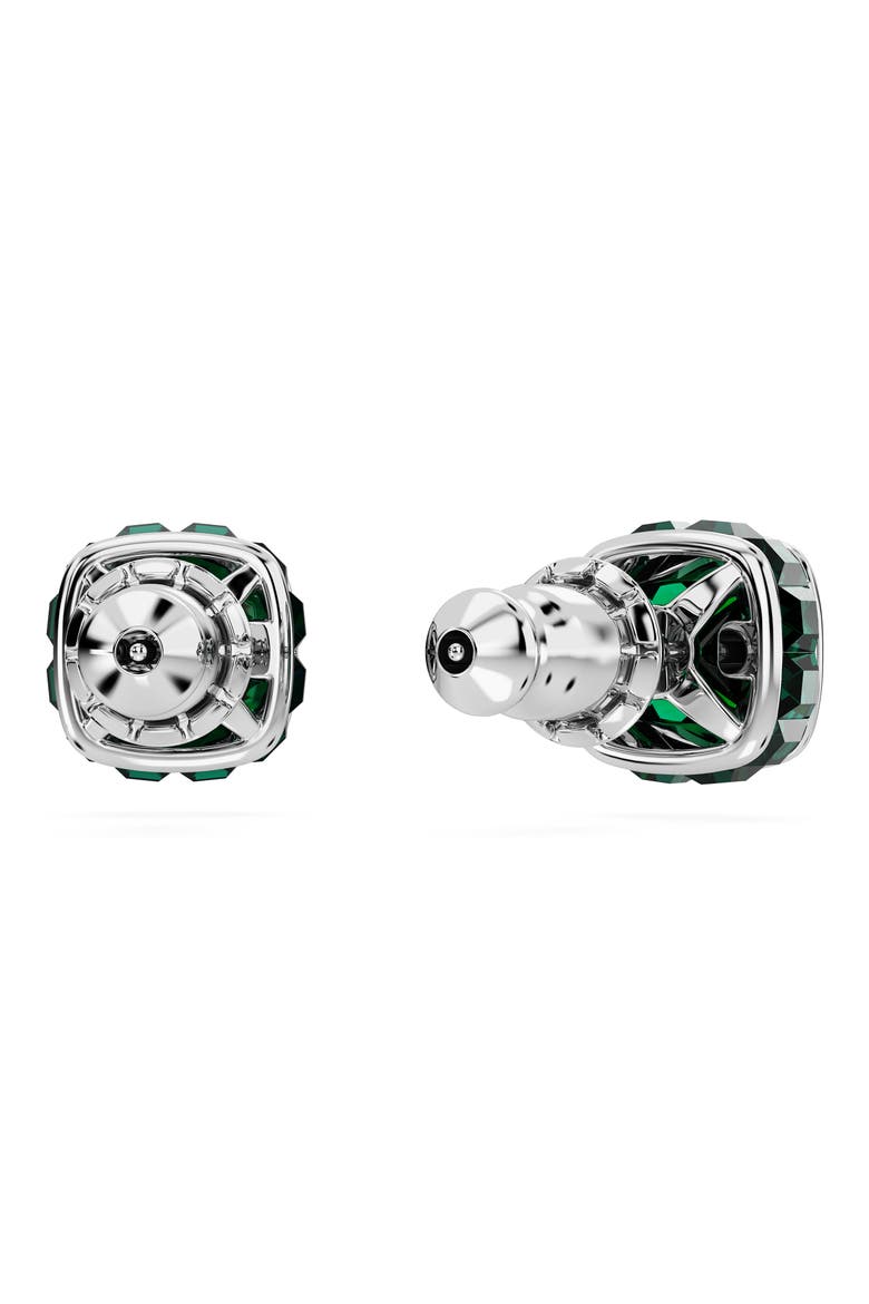 Square Cut Birthstone Crystal Stud Earrings, Alternate, color, GREEN/ MAY
