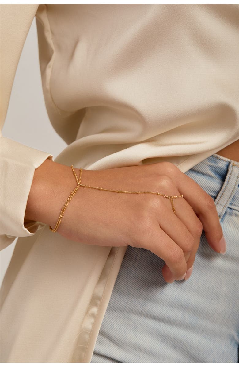 Set & Stones Palmer Hand Chain, Alternate, color, Gold