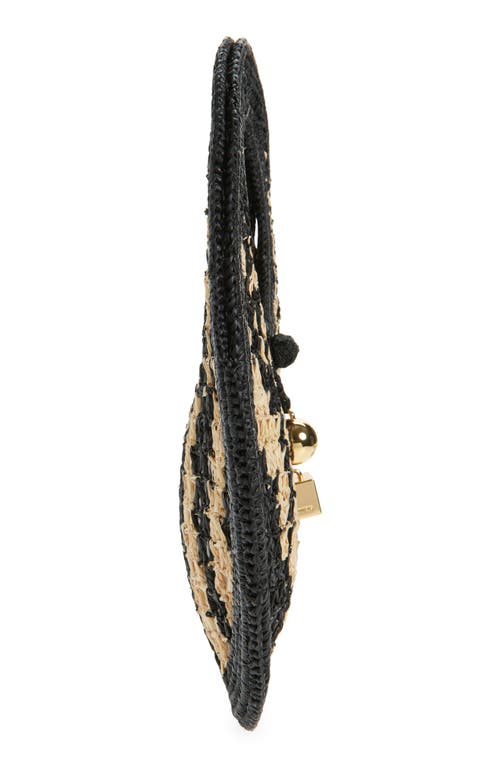 Jacquemus Le Petit Round Spiaggia Raffia Tote Bag