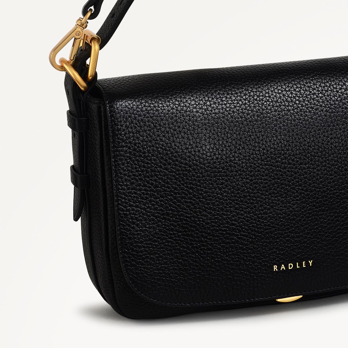 Radley Grafton Street Small Flapover Crossbody Bag, Alternate, color, Black
