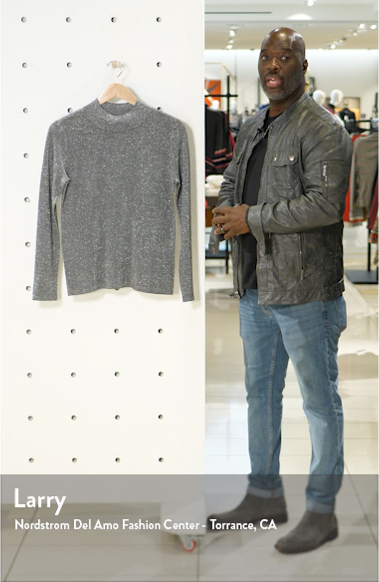 Metallic Mock Neck Sweater, sales video thumbnail