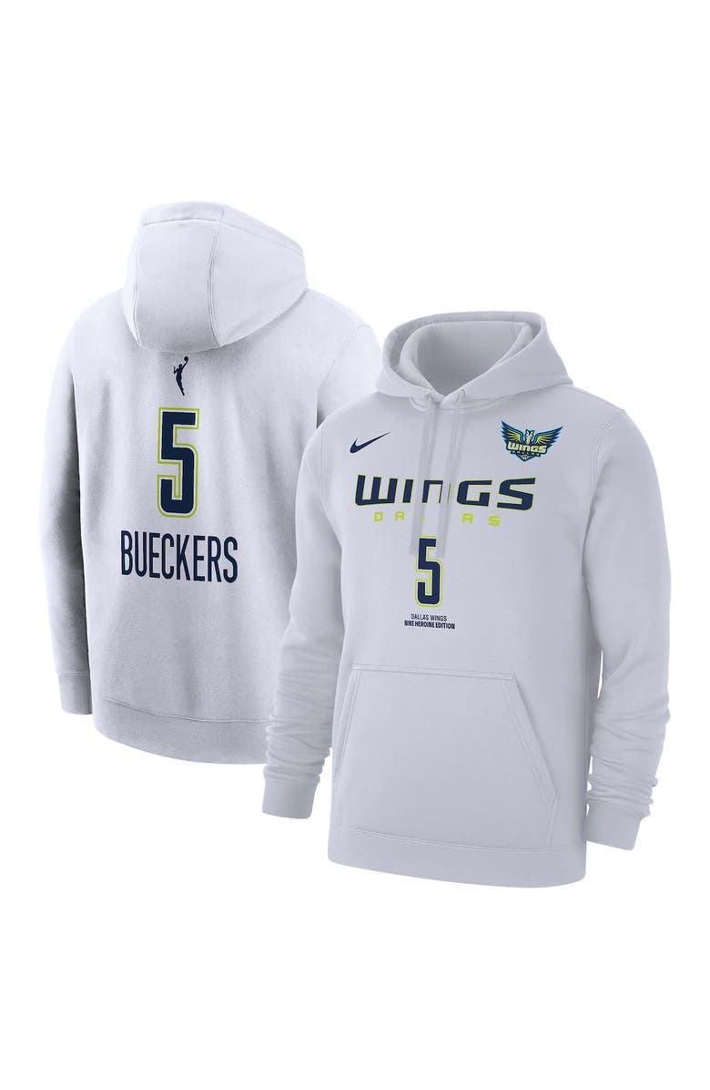 Nike Men's Nike Paige Bueckers White Dallas Wings 2025 WNBA Draft Heroine Edition Name & Number Pullover Hoodie, Alternate, color, 