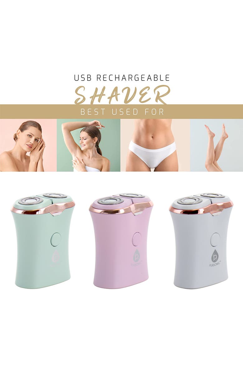 LSUSBR360WH USB Rechargeable Compact Shaver in White, Alternate, color, White