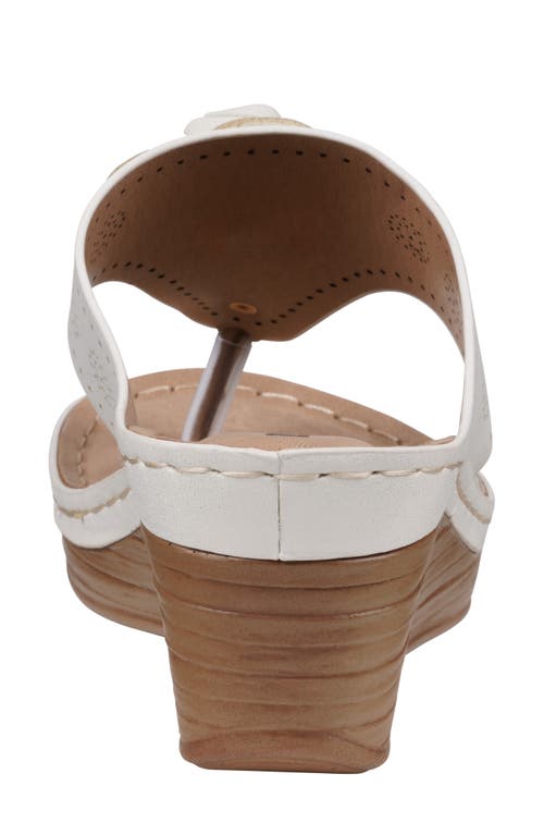 Gc Shoes Willa Flower Wedge Sandal In White