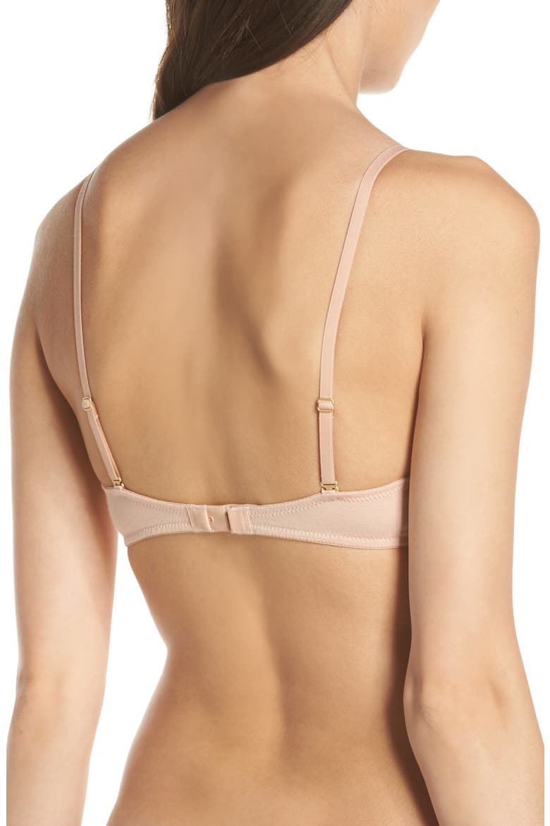 Cotton & Modal Bralette with Removable Pads, Alternate, color, LIGHT STONE