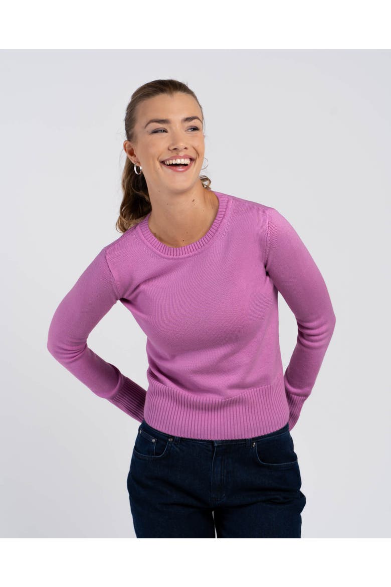 Minna Long Sleeve Crew Neck Sweater, Main, color, Smokey Orchid