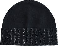 Sofia Cashmere Crystal Cuffed Cashmere Beanie