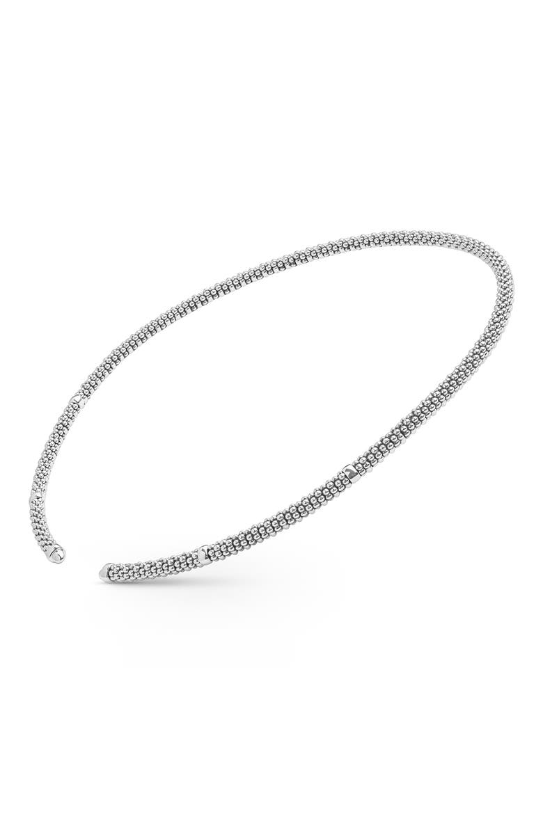 Signature Caviar Sterling Silver Necklace, Alternate, color, STERLING SILVER