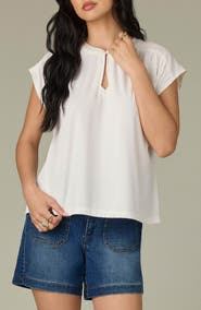 Wit & Wisdom Mixed Media Knit Top