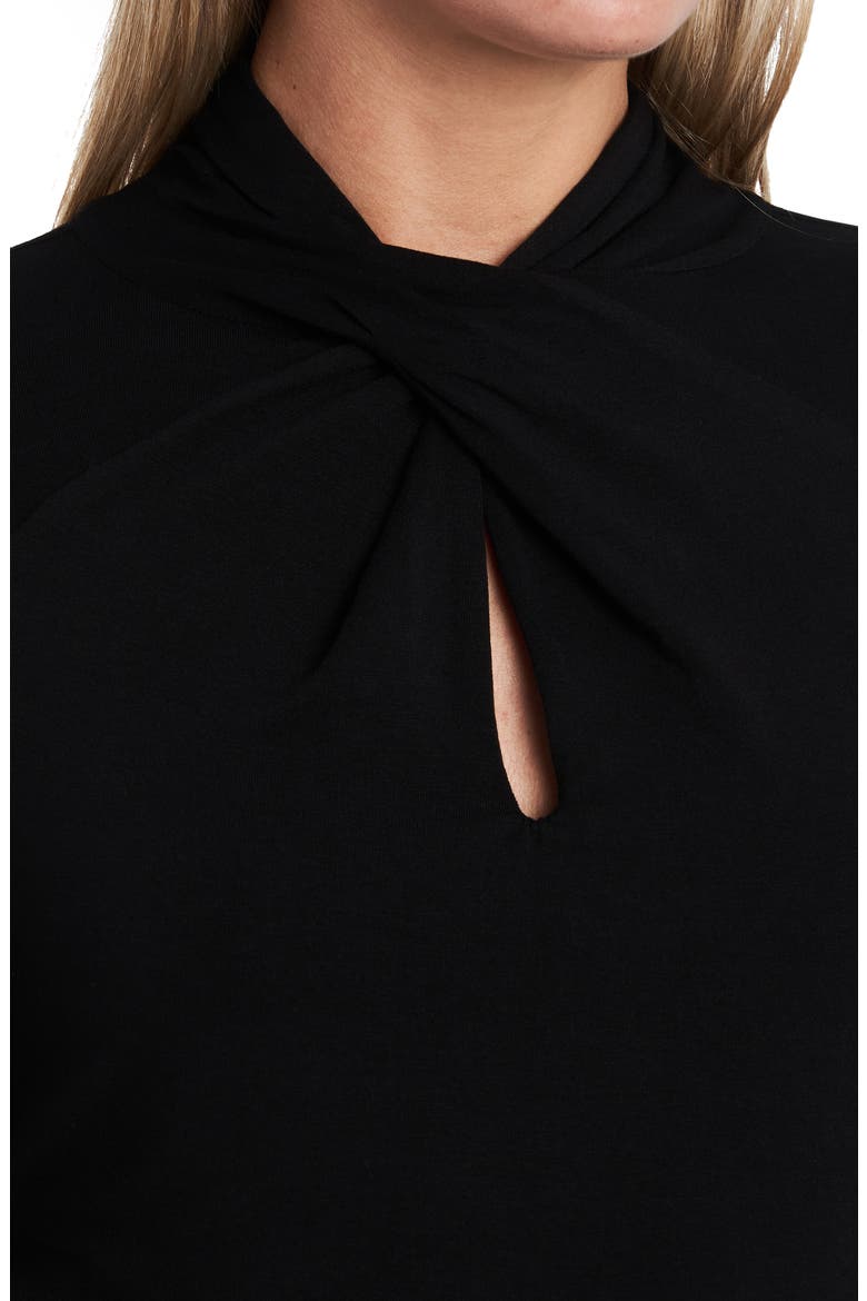 Twist Neck Top, Alternate, color, RICH BLACK