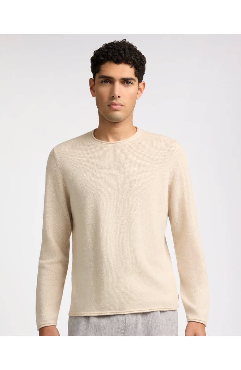 Onia Linen Cashmere Rollneck Sweater, Main, color, Natural Melange