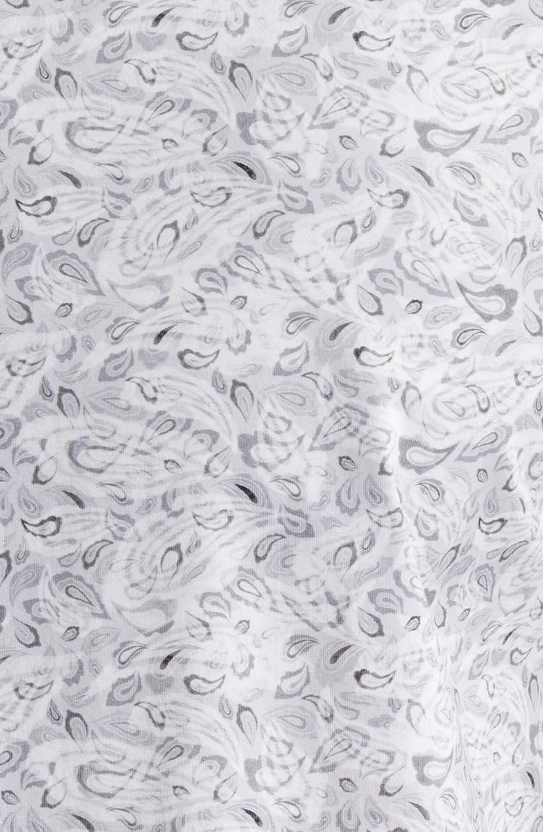 Bugatchi Miles OoohCotton<sup>®</sup> Abstract Print Short Sleeve Button-Up Shirt, Alternate, color, Platinum