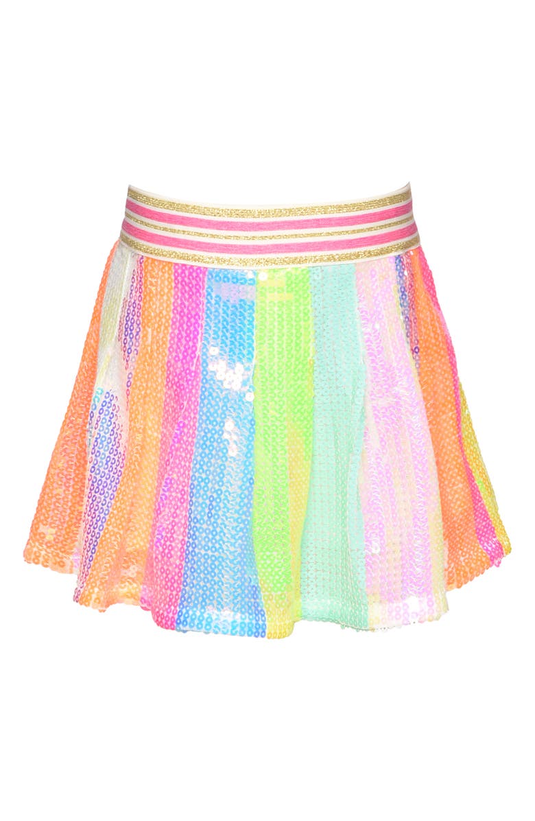 Baby Sara Kids' Pleated Sequin Skirt, Main, color,