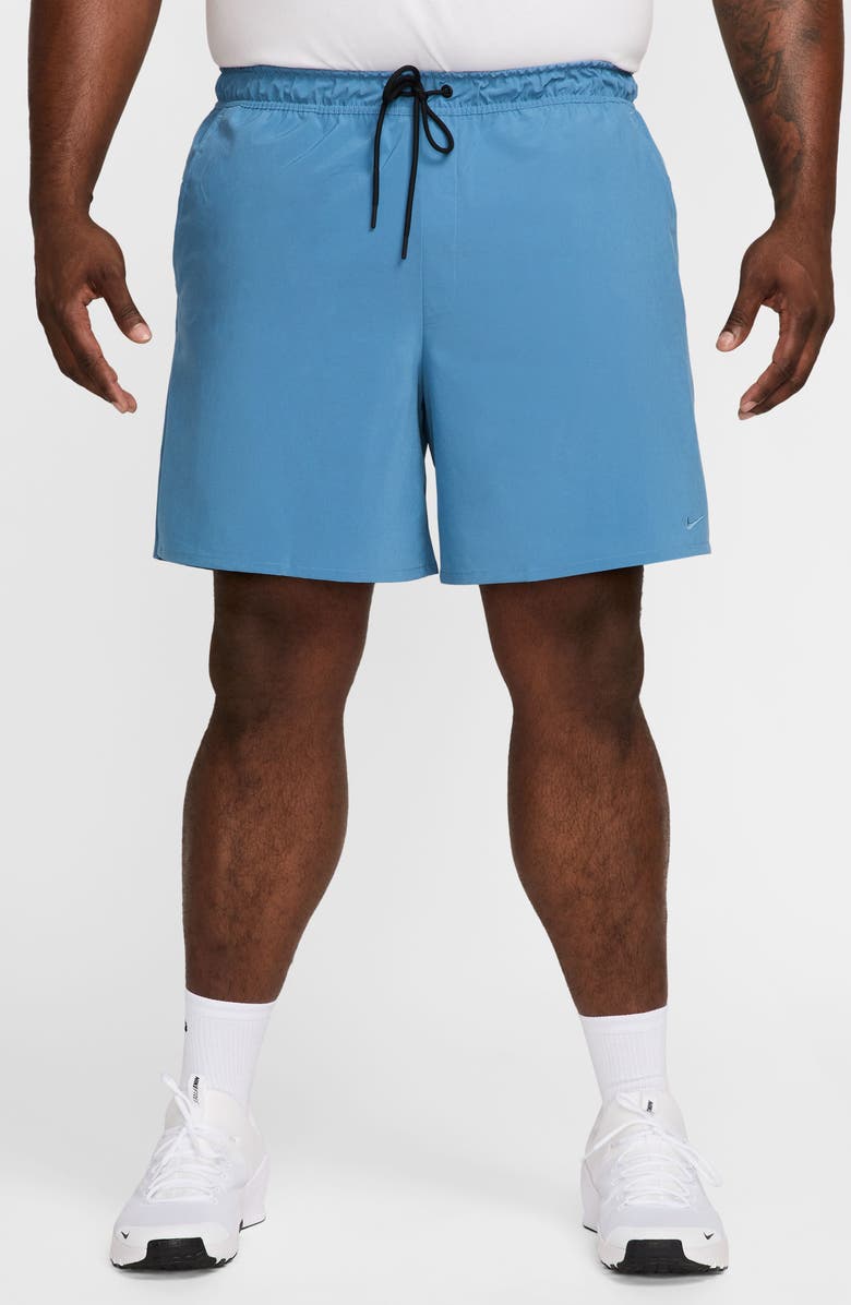 Nike Dri-FIT Unlimited 7-Inch Unlined Athletic Shorts, Alternate, color, Aegean Storm/ Black