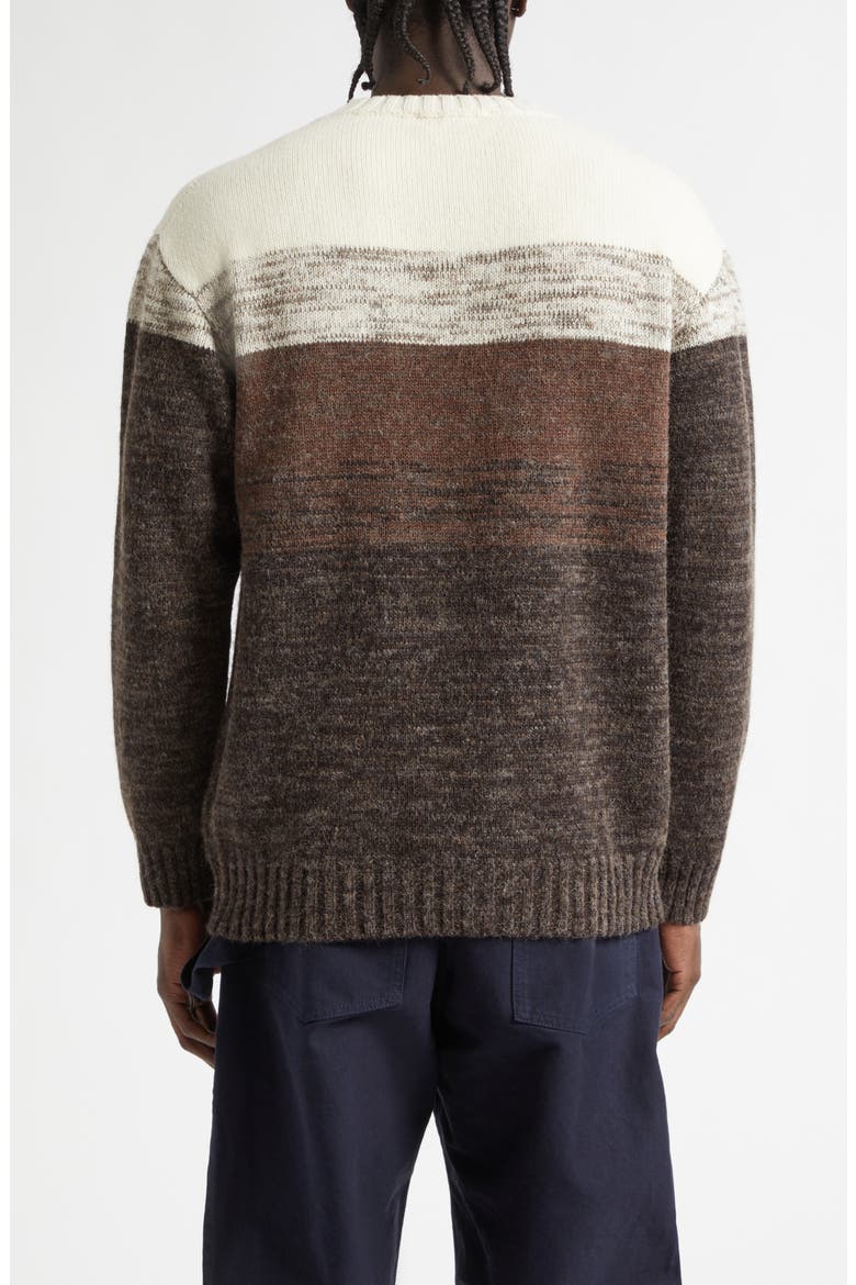 x Guinness Intarsia Logo Colorblock Wool Blend Sweater, Alternate, color, BROWN