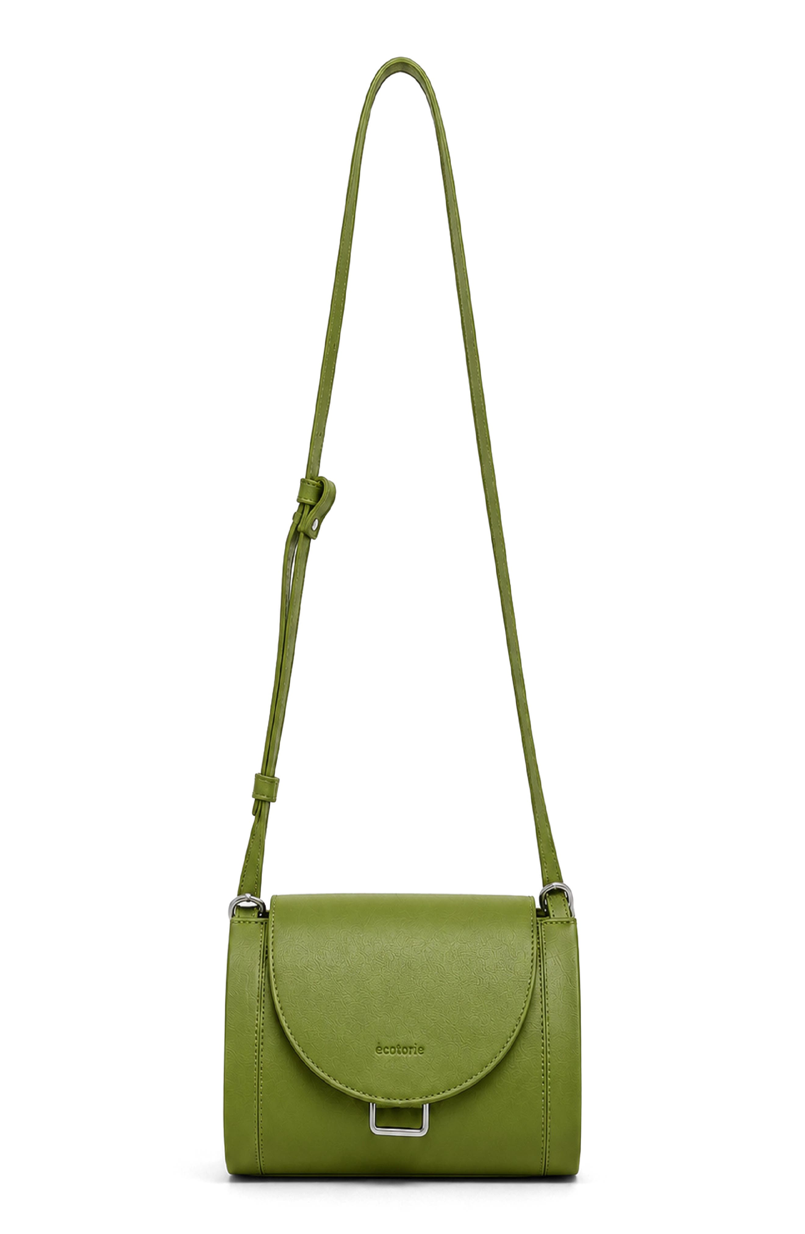 Nora Leather Crossbody Bag, Main, color, SEA KELP