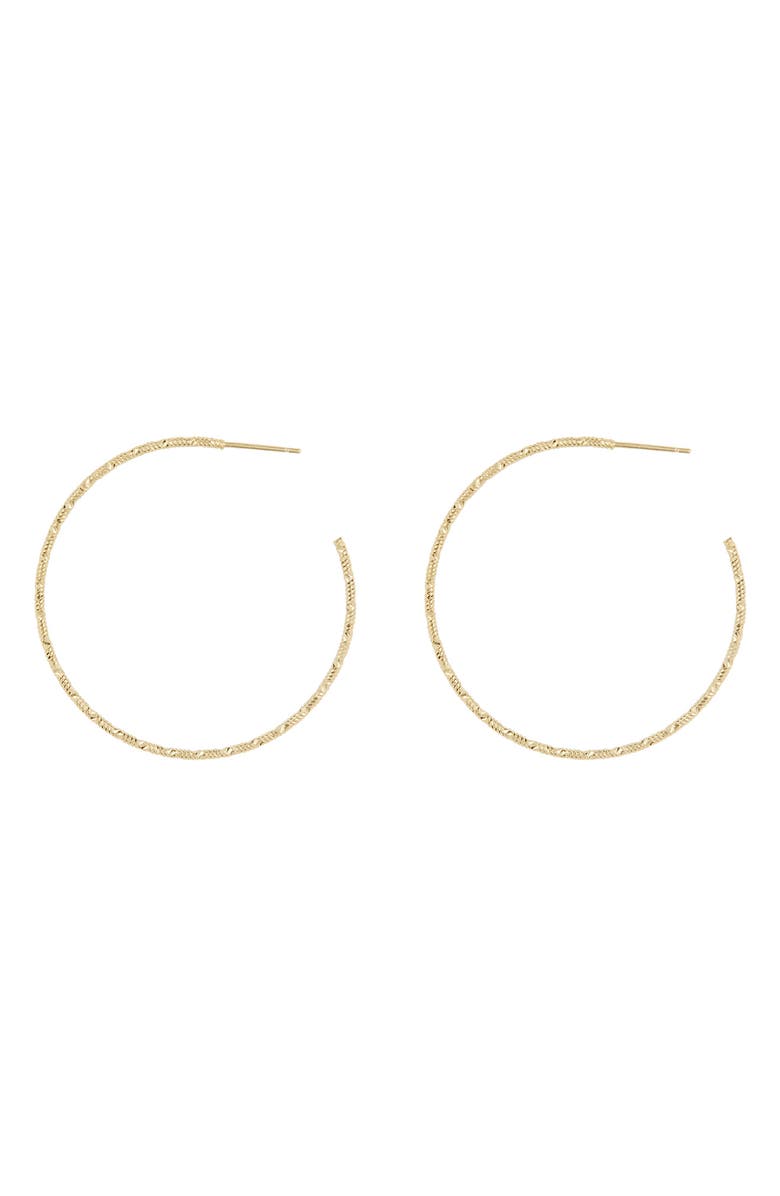 ARGENTO VIVO 40mm Diamond Cut Hoop Earrings, Main, color, 