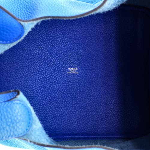 Pre-owned Hermes Hermes Picotin Lock Bag Clemence Gm In Blue