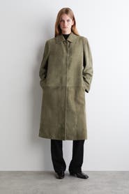 COS Collared Suede Long Coat