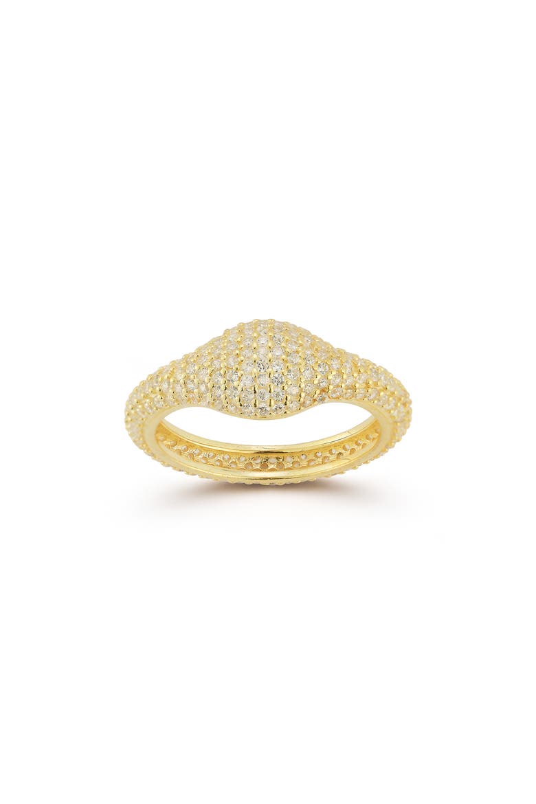 Pavé Signet Ring, Main, color, GOLD
