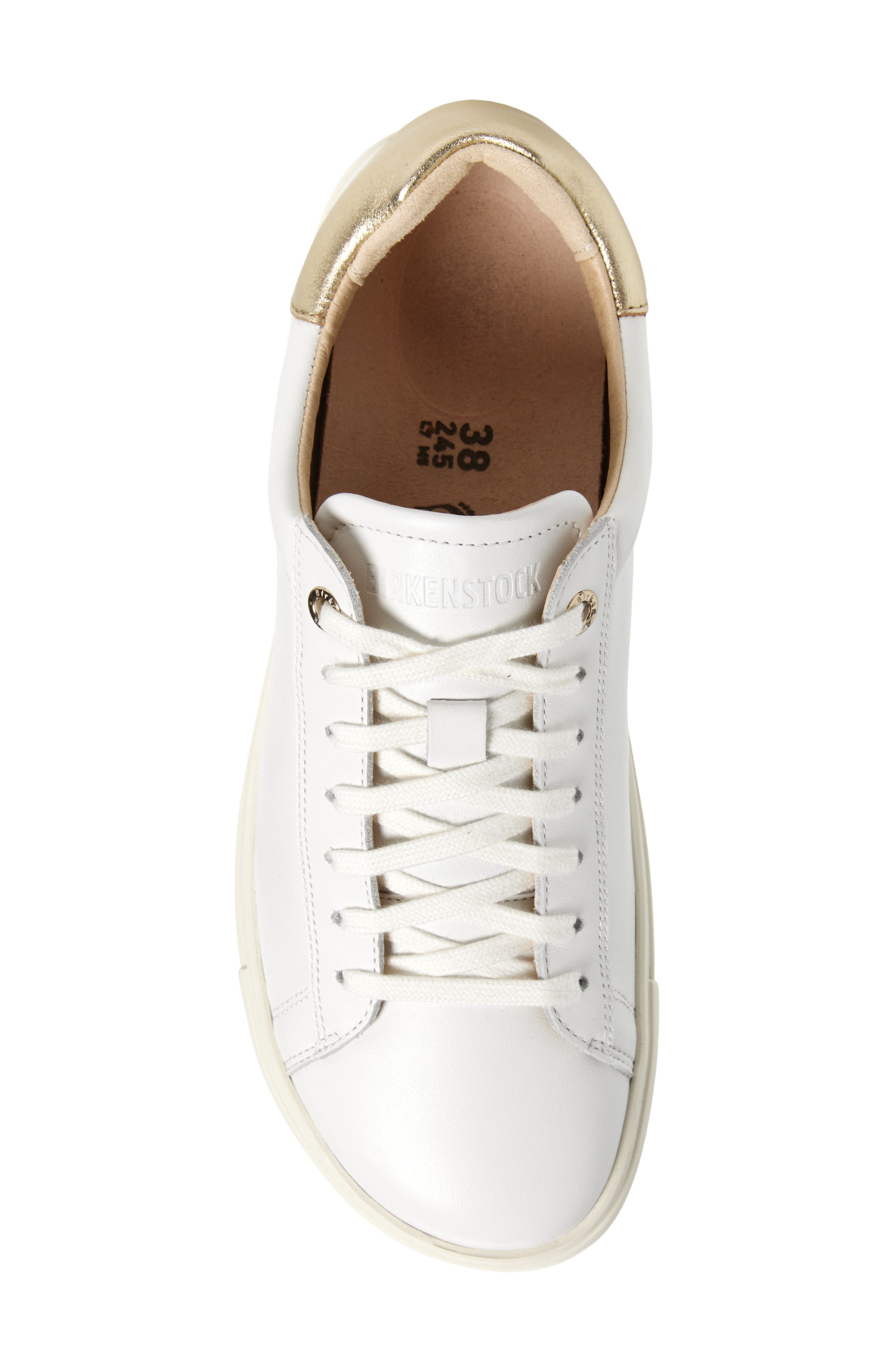 Birkenstock Bend Sneaker, Alternate, color, White/ Gold Metallic