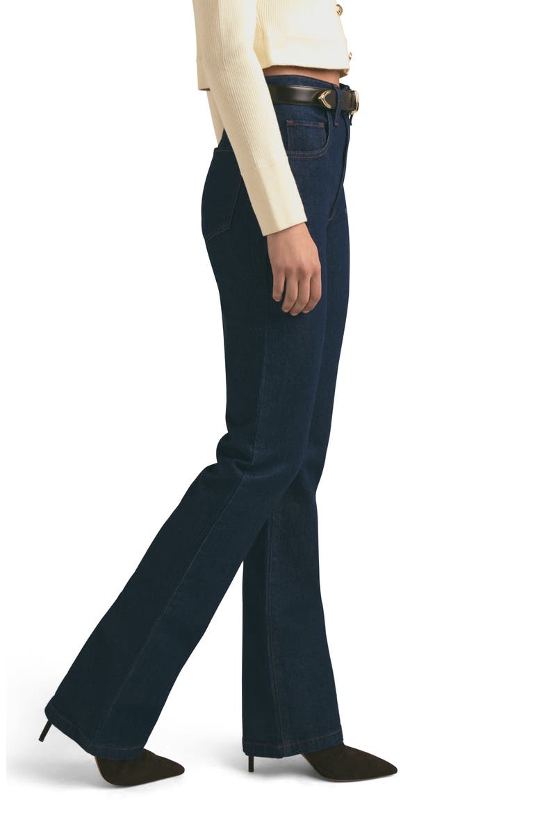 The Valentina Super High Waist Mini Bootcut Jeans, Alternate, color, PEPPER